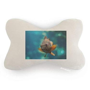Imagem de DIYthinker Almofada de almofada para apoio de cabeça para decoração de pescoço pequeno com organismo marítimo