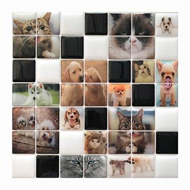 Imagem de Pastilha Adesiva Pets Resinada Kit 4 Placas