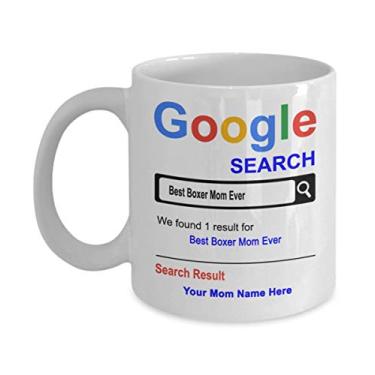 Imagem de Caneca Boxer Mom personalizada - Presentes Boxer Mom - Nome personalizado da mãe - Presentes do Dia das Mães - Caneca de café de 325 ml
