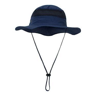 Imagem de Chapéus recém-nascidos para meninos pescadores verão chapéu de sol chapéu chapéu bebê meninos meninas chapéu infantil chapéu balde de bebê, Azul marino, 2-6 Years