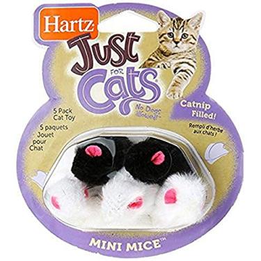 Imagem de Brinquedo de gato Hartz Just for Cats Mini Mice (pacote com 5)