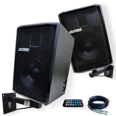 Imagem de KIT CAIXA SOM ATIVA PASSIVA 12" 500W SUPORTE DATREL BT PROF