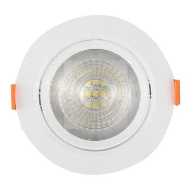 Imagem de Luminária Spot Led Redondo 7w Banco Frio Direcionável Embutir Bivolt 110/220 Forro Pvc Gesso Sala Quarto Cozinha Corredor Comercio