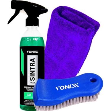 Imagem de Kit Limpa Plástico Banco Sintra Fast Escova Macia Vonixx