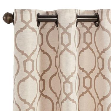 Imagem de Cortina Rústica Capri Estampada 2,70 m x 1,60 m - Bege