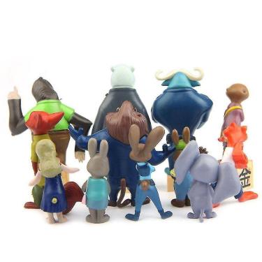 Imagem de 12pcs Zootopia Nick Wilde Judy Hopps Figura Toy