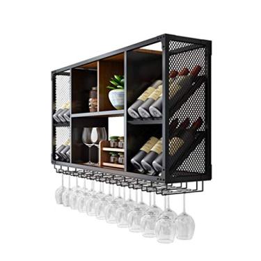 Imagem de Rack de vinho para casa suporte vermelho rack de vidro de vinho/casa restaurante bar decoração armazenamento pendurado rack de taça/ferro forjado pendurado na parede rack de vidro de vinho, 180 * 60 *