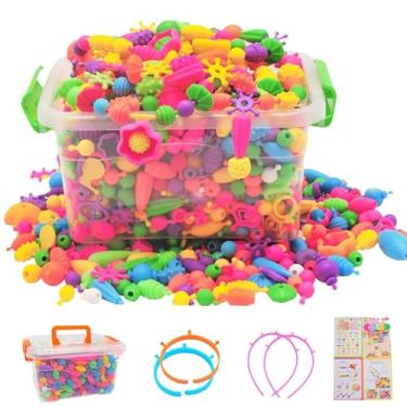 100 pçs contas pop crianças meninas princesa jóias fazendo kit criativo  colar pulseira anéis diy ideal