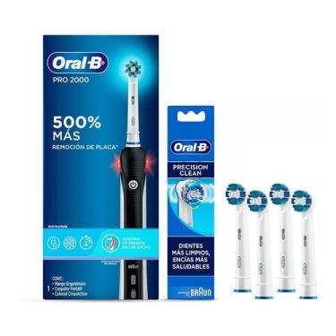 Imagem de Escova De Dentes Elétrica Ultrassônica Oral-b Pro 2000  Preto  -   Pro 2000