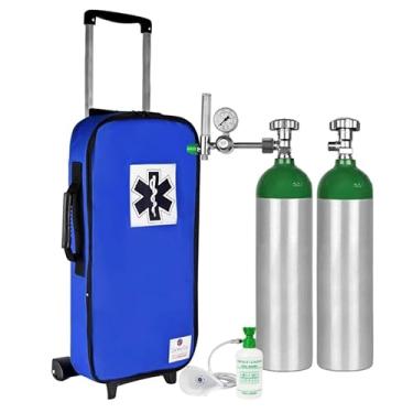 Imagem de Kit Oxigênio 3L 2 Cilindros Bolsa Com Rodinhas Royal