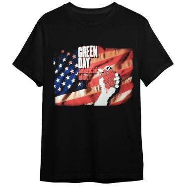 Imagem de Camiseta Green Day American Idiot Banda De Rock Preta