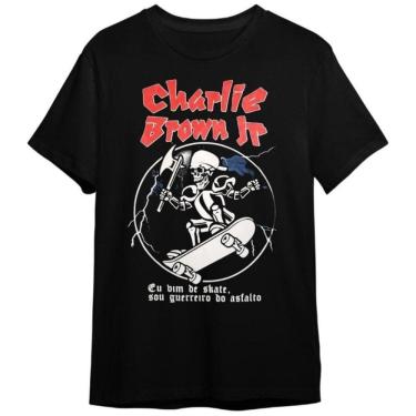 Imagem de Camiseta Charlie Brown Jr Preta Unissex 100% Algodão