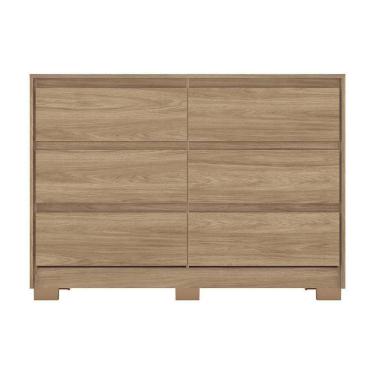 Imagem de Cômoda 6 Gavetas Layla Casa 812 Jequitibá Brilho