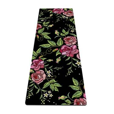 Imagem de nuveti Tapete de Yoga Eco Friendly TPE Antiderrapante Tapete de Exercício Fitness com Bolsa de Transporte, 182 cm x 61 cm Extra Grosso 6 mm Tapete de Exercício e Treino para Yoga, Pilates Fitness e Exercícios no Chão