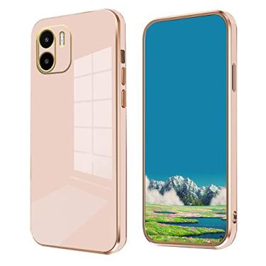 Imagem de Wousunly Compatível com Redmi A2 capa de silicone rosa, capa para celular Xiaomi Redmi A2 à prova de choque, fina e macia (rosa)