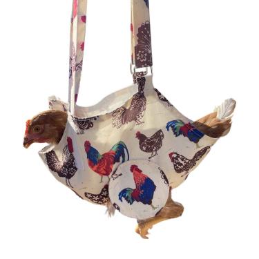 Imagem de tinkare Bolsa médica de galinha com suporte para galinha, bolsa de transporte para brahma, galo, galo, transporte de aves, viagem, restrição de direção