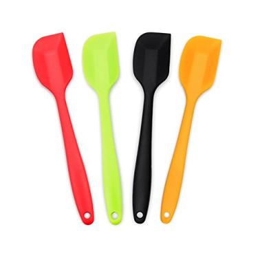 Imagem de Conjunto de 4 peças de espátula de silicone para grandes vendas, Red/Green/Black/Orange, Small