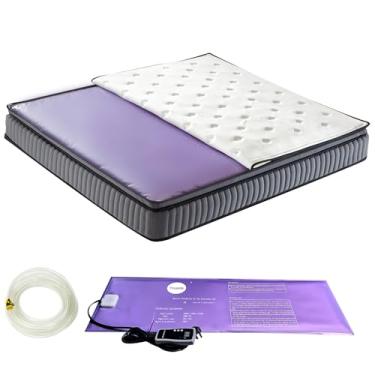 Imagem de Colchão de onda completa de fluxo livre, colchão de mola com bolso espesso com cama de água, verão fresco e quente para dormir, colchão de água termostático, confortável e durável (King)