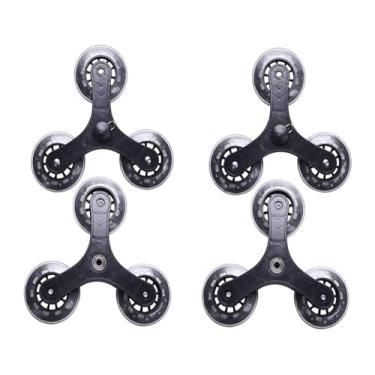 Imagem de Rodízios Rodízios giratórios resistentes, 4 peças, carrinho de compras, carrinho, bagagem, mala, roda, polia, acessórios deslizantes, rodízios Roda