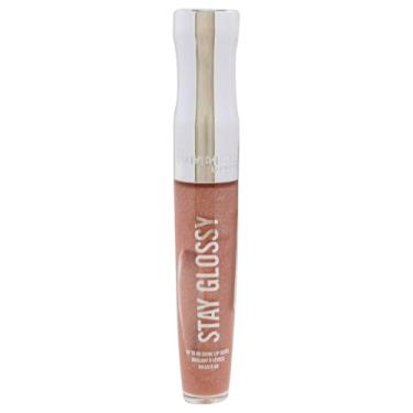 Imagem de Rimmel Brilho labial Stay Glossy 6HR, mel, 180 ml (pacote com 1)