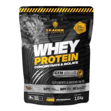 Imagem de Leader Whey Protein Concentrado e Isolado, 1,8kg, 60 Porções (1.8kg, chocolate belga)