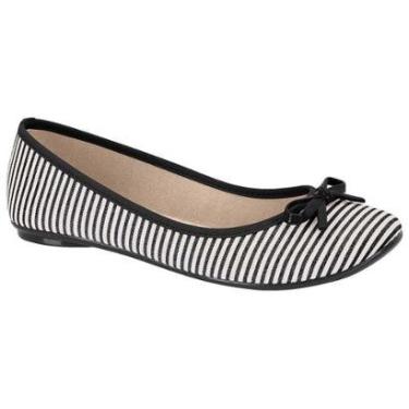 Imagem de Sapatilha Feminina Moleca Tecido Listrada Laço 5726.115-Feminino