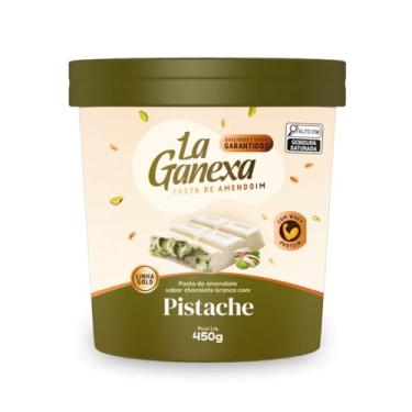 Imagem de Pasta de Amendoim La Ganexa Com Whey Protein Zero Açucar Pote 450g Sabor Pistache