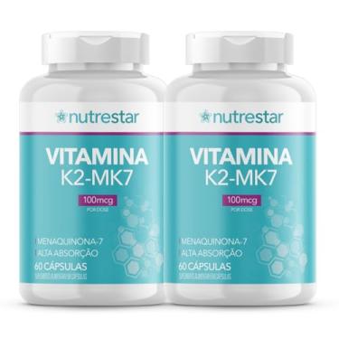 Imagem de Kit2x Vitamina K2mk7 100 Mcg Menaquinona-7, 60 Caps Nutrestar