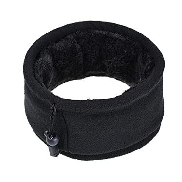 Imagem de Polaina de Pescoço de Lã de Camada Dupla Com Cordão Para Esportes de Inverno Aquecedor de Pescoço Gorro Para Lismo, Pesca, Patinação, Corrida, Acampamento, Caminhada