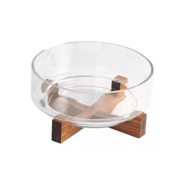 Imagem de Saladeira de Vidro com Base 15 cm Mimo Acácia VD24049