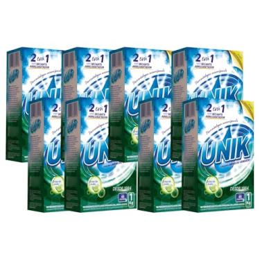 Imagem de 8 Detergente Em Pó Máquina De Lavar Louça 1kg Unik 2 Em 1