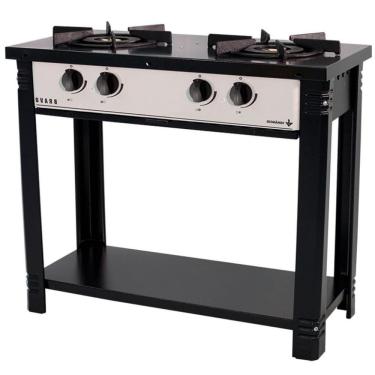 Imagem de Fogao 2 Bocas Gas Glp Esmaltado Br2b Bravo Cinza - Venancio