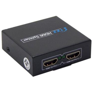Imagem de Splitter HDMI Duplicador 1 Entrada x 2 Saidas 1080P 3D Versão 1.4