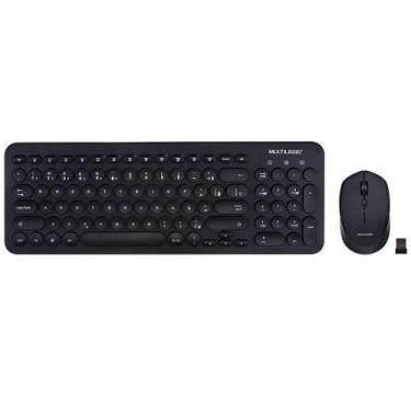 Imagem de Combo Teclado E Mouse Sem Fio Teclas Redondas Preto - Multilaser