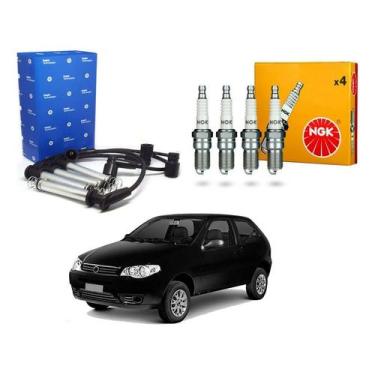 Imagem de Kit Vela Ngk Cabo Palio 1.8 2004 A 2010 - Delphi