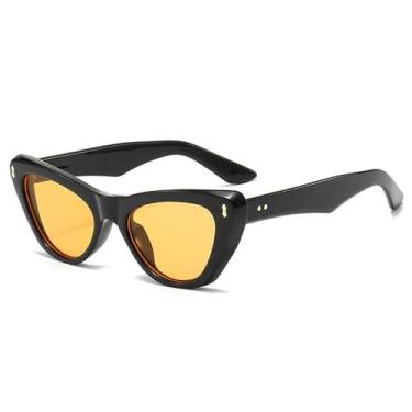 Imagem de HCHES Óculos de sol femininos, óculos escuros UV400, retrô, rebites, masculino, verde escuro, 3, tamanho único