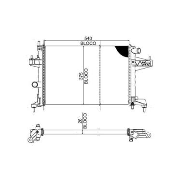 Imagem de Radiador Corsa 2002 a 2012 Magneti Marelli RMMA5776M