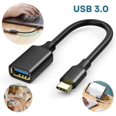 Imagem de Cabo Adaptador OTG USB 3.0 para Tipo C Type C Pendrive Mouse Teclado P