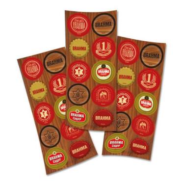 Imagem de Adesivo Redondo para Lembrancinha Brahma - 30 Unidades - Festcolor