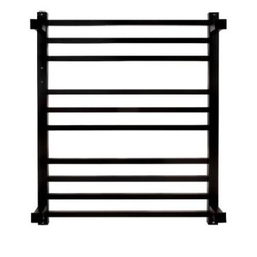 Imagem de Toalheiro Térmico Grande Quadrado Inox Preto Bivolt Com Controle de Te