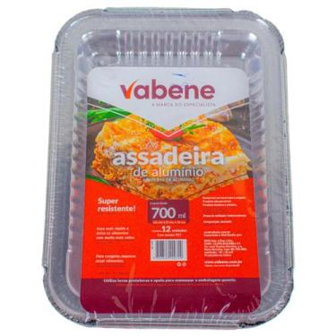 Imagem de Assadeira de Alumínio com Tampa Pet 700 ml 12 Unidades - Artlimp
