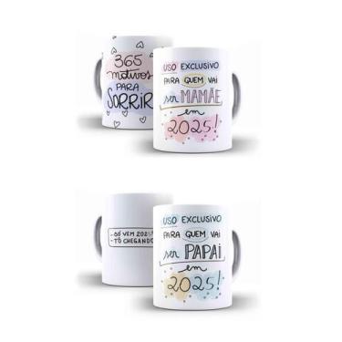 Imagem de Kit 02 Canecas Uso Exclusivo Para Quem Vai Ser Mamãe e Papai em 2025 -