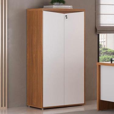 Imagem de Armário para Escritório 2 Portas Freijó/Branco - Artany Móveis, Branco