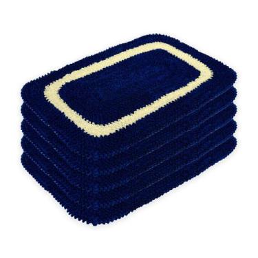 Imagem de Kit 5 Tapetes Frufru Multiuso 60cm x 40cm Decorativos em Malha - Rafal