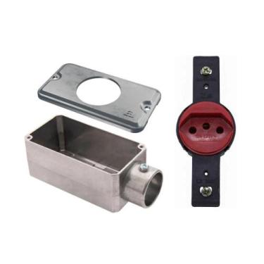 Imagem de Condulete E+Tampa Cond. 1 Mod Wetzel+1 Mod Tomada Transmóbil - Schneid