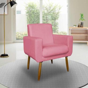 Imagem de Poltrona Decorativa Annita sala escritório - me, rosa
