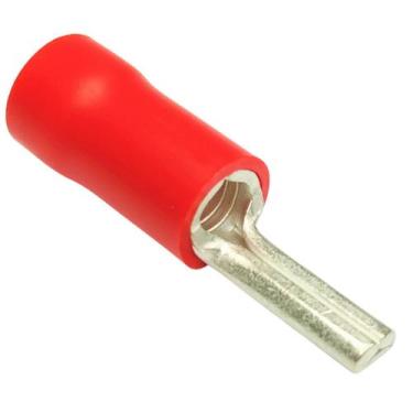 Imagem de Kit 50 Peças Terminais Agulha Pré Isolado Elétrico Conector Vermelho T