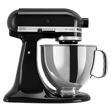 Imagem de KitchenAid KSM150PSOB Artisan Series 5-Qt. Batedeira de suporte com proteção para despejar - ônix preto