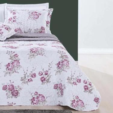 Imagem de Cobre Leito Solteiro Dupla Face 200 Fios - Palha Florido - Casa Scarpa