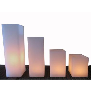 Imagem de 4 Velas Luminária Quadrada Para Decoração  - Encanto Velas Decorativas